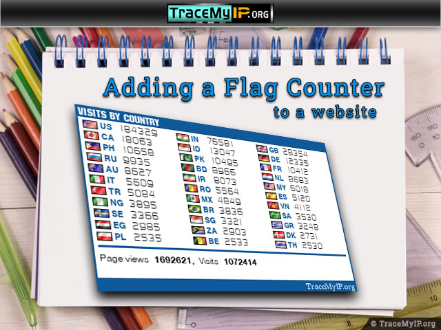 how to add a flag tracker to website
