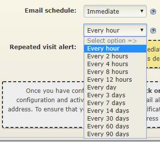 Immediate email notifications