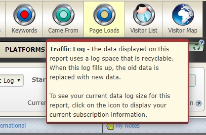 website visitor traffic log faq