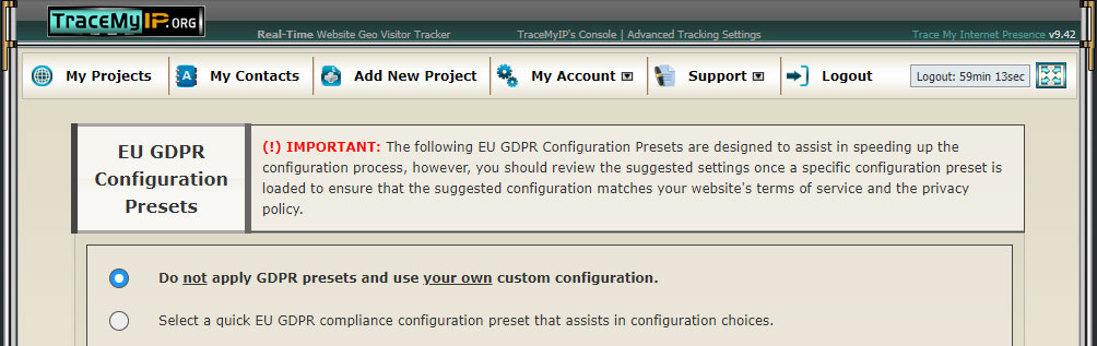 GDPR-visit-track-preset-option