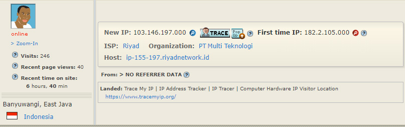 Visitor IP Tracker, IP Stats Analytics & IP Control With Email